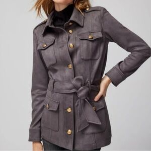 WHBM | Suede Belted Jacket